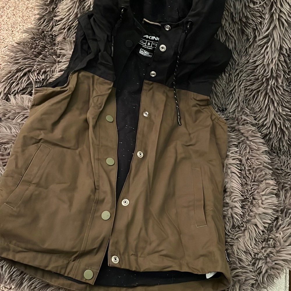 Waterproof black and green vest